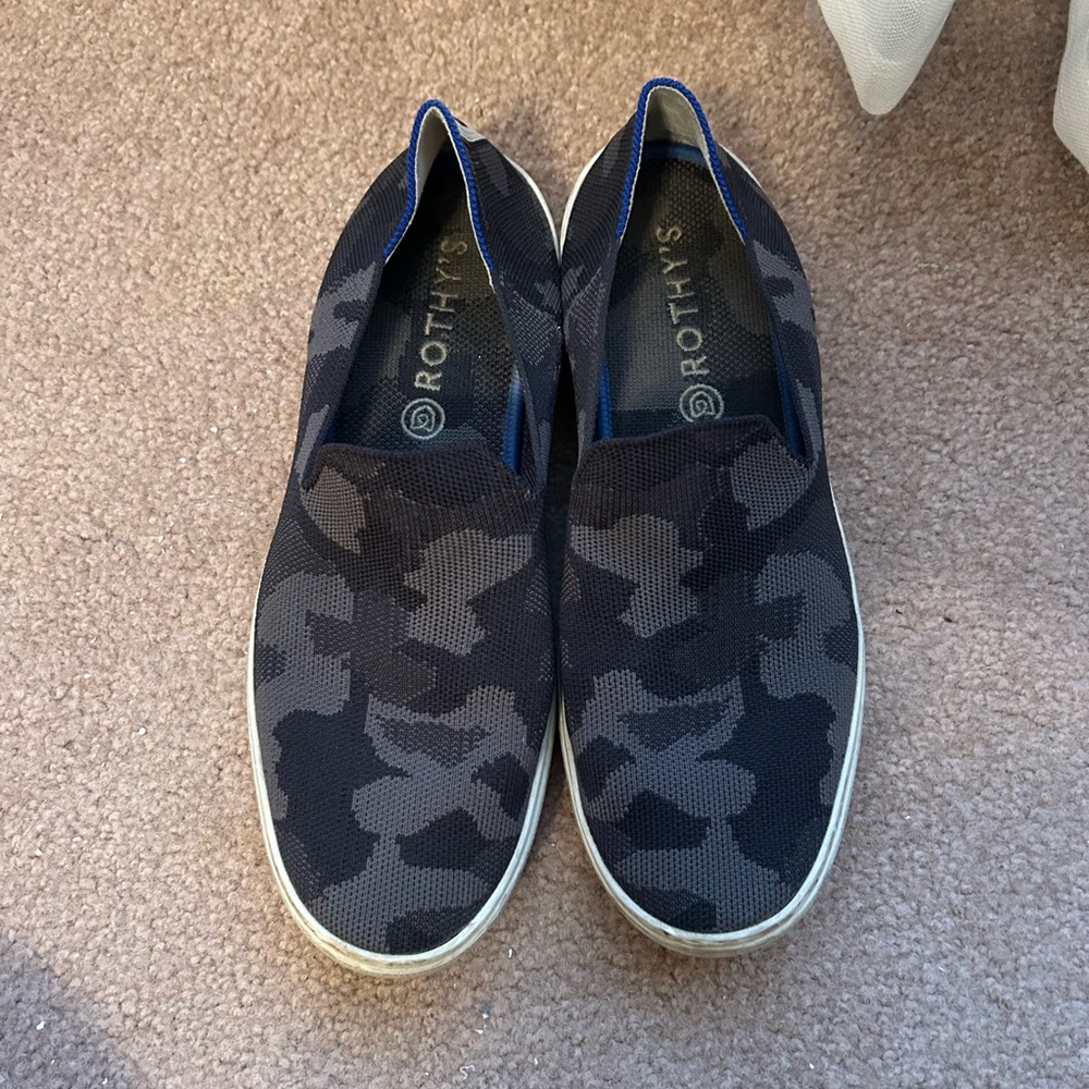 Rothy’s black camo sneakers
